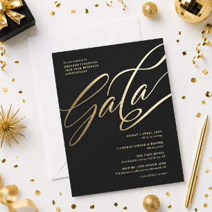 Convite para Gala Dourada e Negra