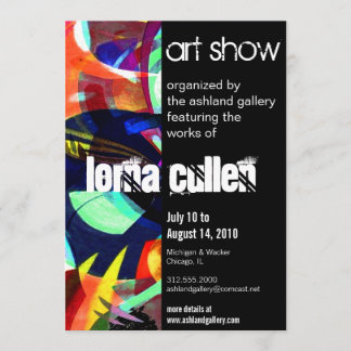 convite para galeria de arte