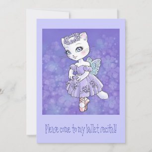 Convite para Gatinhos Ballerina