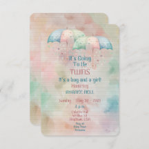 Convite para gêmeos e Chá de fraldas