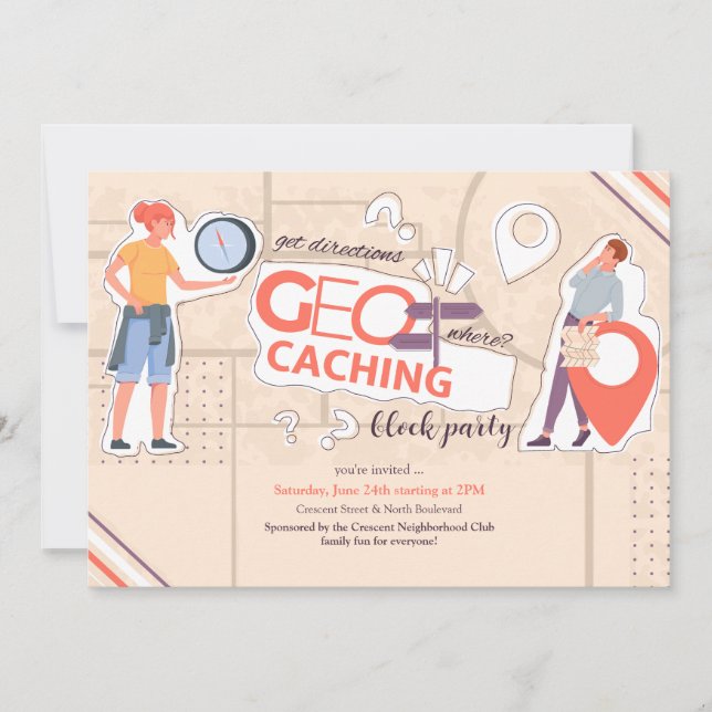 Convite para Geocaching (Frente)