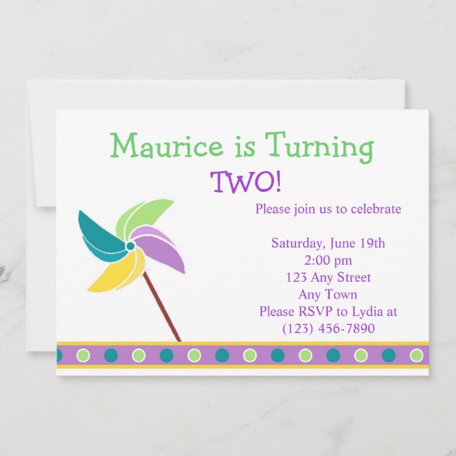 Convite para giro azul (Frente)