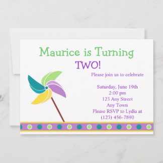 Convite para giro azul