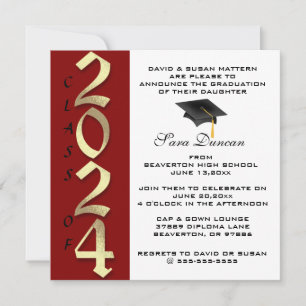 Convite para Graduação Clássico Elegante 2024