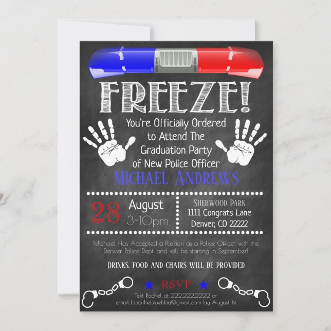 Convite para Graduação da Academia de Polícia (Frente)