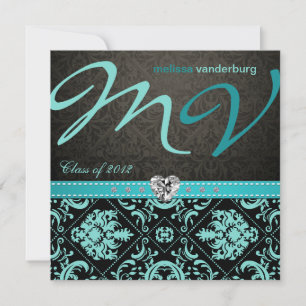 Convite para graduação da Classe Azul Aqua Elega