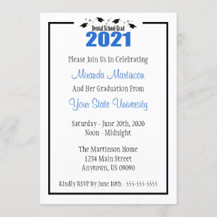 Convite para graduação da Dental School 2021 (Bo