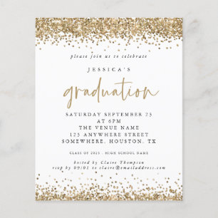 Convite para Graduação da Fronteira de Glitter Dou