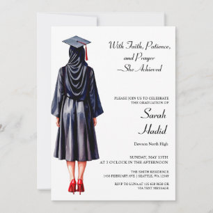 Convite para Graduação da Hijabi Muçulmana