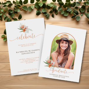 Convite para Graduação de Arca Floral Boho de P