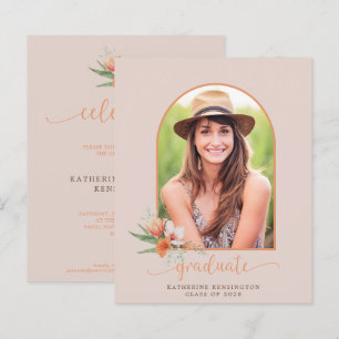 Convite para Graduação de Arca Floral Boho de Pêss