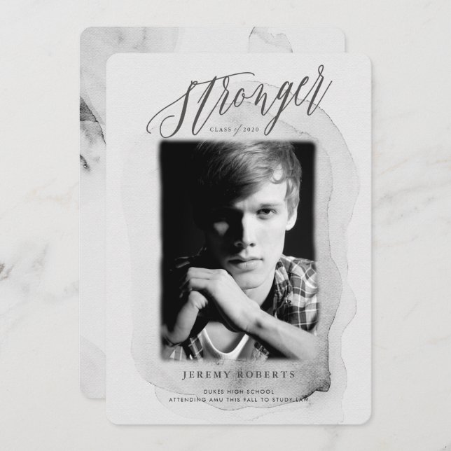 Convite para Graduação de Classe Mais Forte (Frente/Verso)