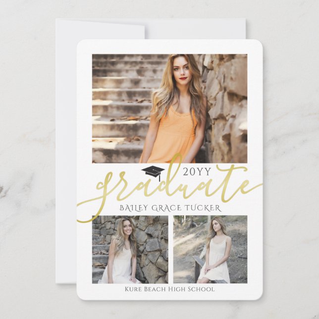 Convite para Graduação de Colagem de Formando Dour (Frente)