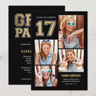 Convite para Graduação de Colores EDITÁVEIS com Ag