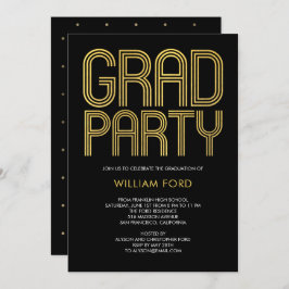 Convite para Graduação de Colores EDITÁVEIS de Gro