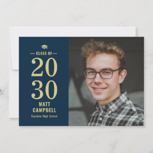 Convite para Graduação de Cor Editável de Ano Sóli