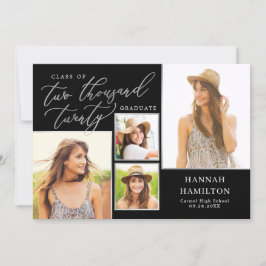 Convite para Graduação de Cor Editável no Ano com 