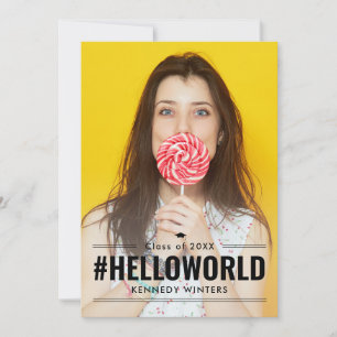 Convite para Graduação de Cores Editáveis Diver