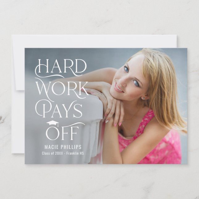 Convite para Graduação de Cores Editável de Forman (Frente)