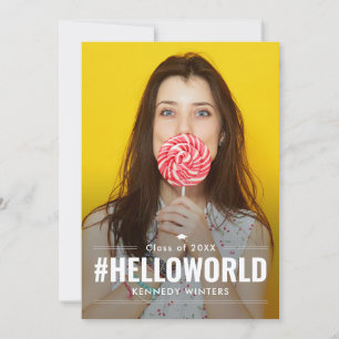 Convite para Graduação de Cores Editável e Diverti