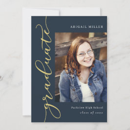 Convite para Graduação de Cores Editável Lado Escr