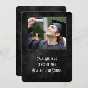 Convite para Graduação de Couro Negro