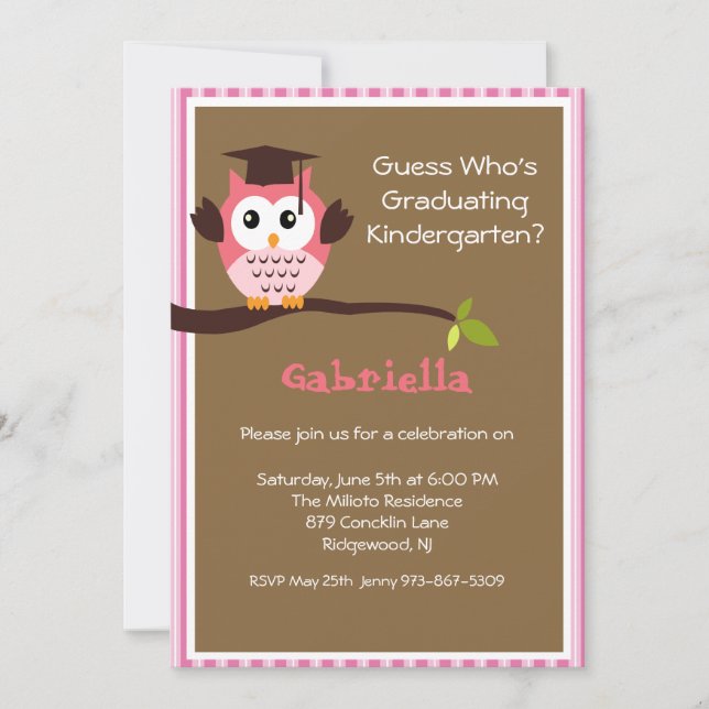 Convite Para Graduação De Crianças De Membros (Frente)