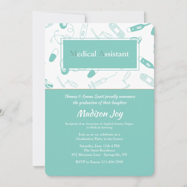 Convite para Graduação de Elementos Médicos (Frente)