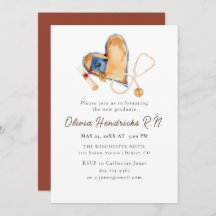 Convite para Graduação de Enfermagem por Estetoscó