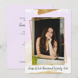 Convite para Graduação de Estrutura Dourada e P