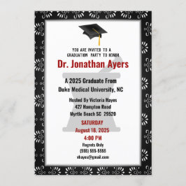 Convite para graduação de farmacêutico personaliza