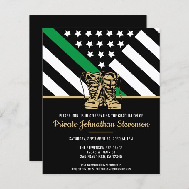 Convite para Graduação de Formação Militar de Orça (Frente/Verso)