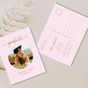Convite para Graduação de Formando de Foto Rosa e 