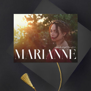 Convite para Graduação de Foto em Nome de Série Gr