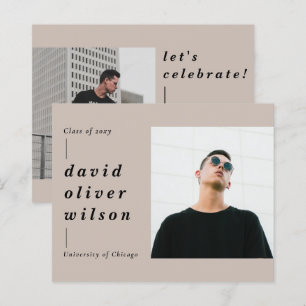 Convite para Graduação de Foto Minimalista 2 de Or