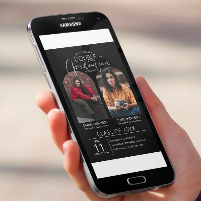 Convite para Graduação de Fotos Arrancadas com For (Criador carregado)