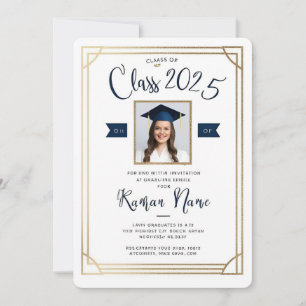 Convite para graduação de fotos - Classe de Elegan