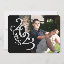 Convite para Graduação de Fotos Classic Black 2023