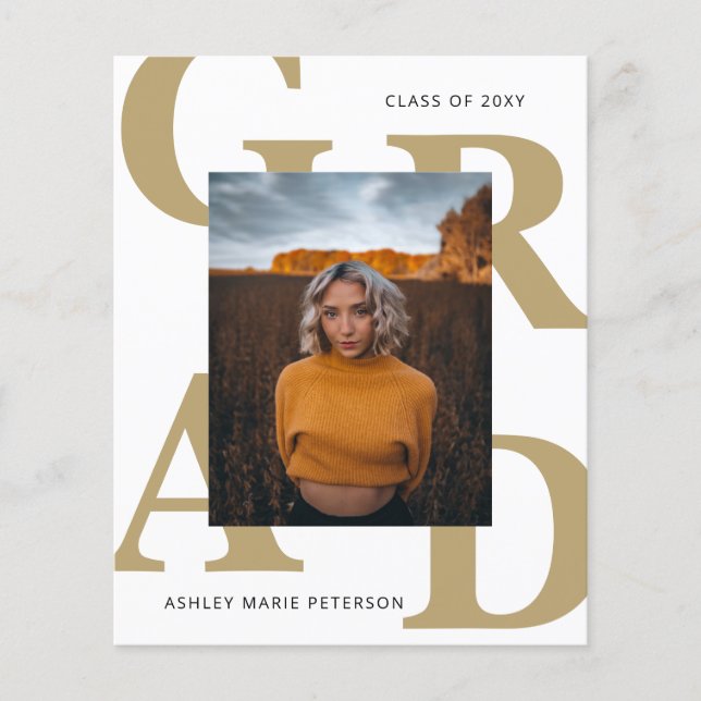 Convite para Graduação de Fotos da Classe Orçament (Frente)