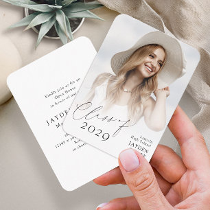 Convite para Graduação de Fotos de Script de Chic 