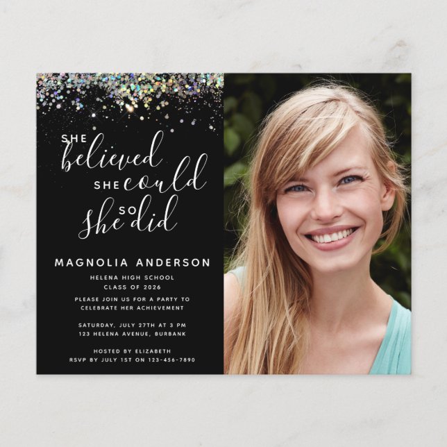 Convite para Graduação de Fotos do BUDGET (Frente)