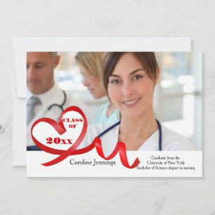 Convite Para Graduação De Fotos Do Coração Da Faix