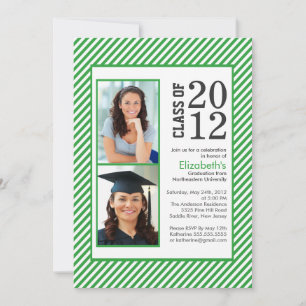 Convite para Graduação de Fotos em Listras Verde