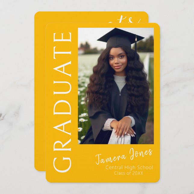 Convite para Graduação de Fotos Moderna (Frente/Verso)