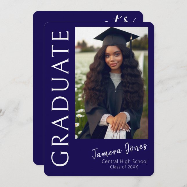 Convite para Graduação de Fotos Moderna (Frente/Verso)