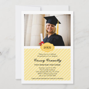 Convite para Graduação de Fotos Moderna com Data