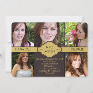 Convite para Graduação de Fotos para Dia Feliz