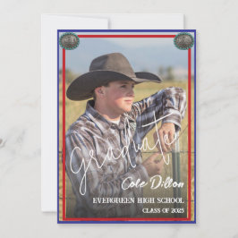 Convite para Graduação de Fotos Patriótica Ocident