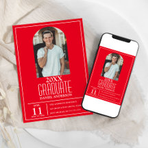 Convite para Graduação de Fotos por Arch na moda