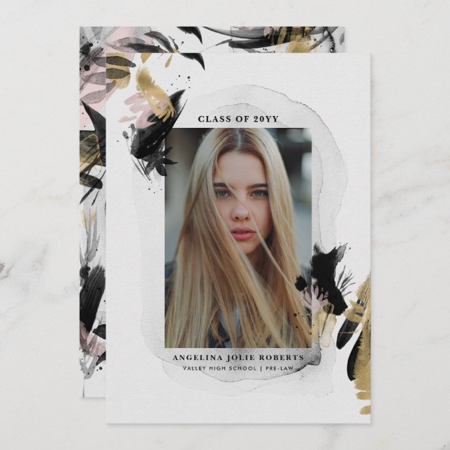 Convite para Graduação de Fotos Transience 1 (Frente/Verso)